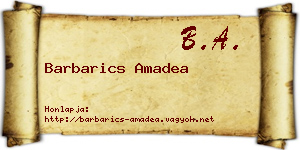 Barbarics Amadea névjegykártya